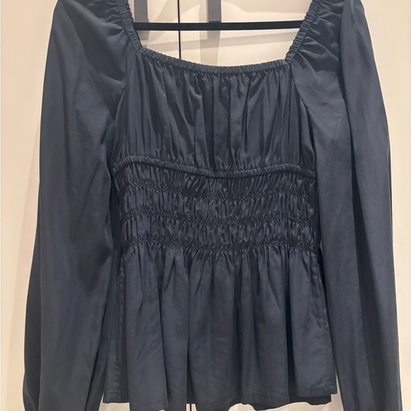 Hill House Black Smocked Blouse - Picture 3 of 3